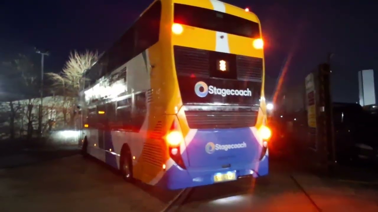 A trip to the bus depot! Lots of buses.