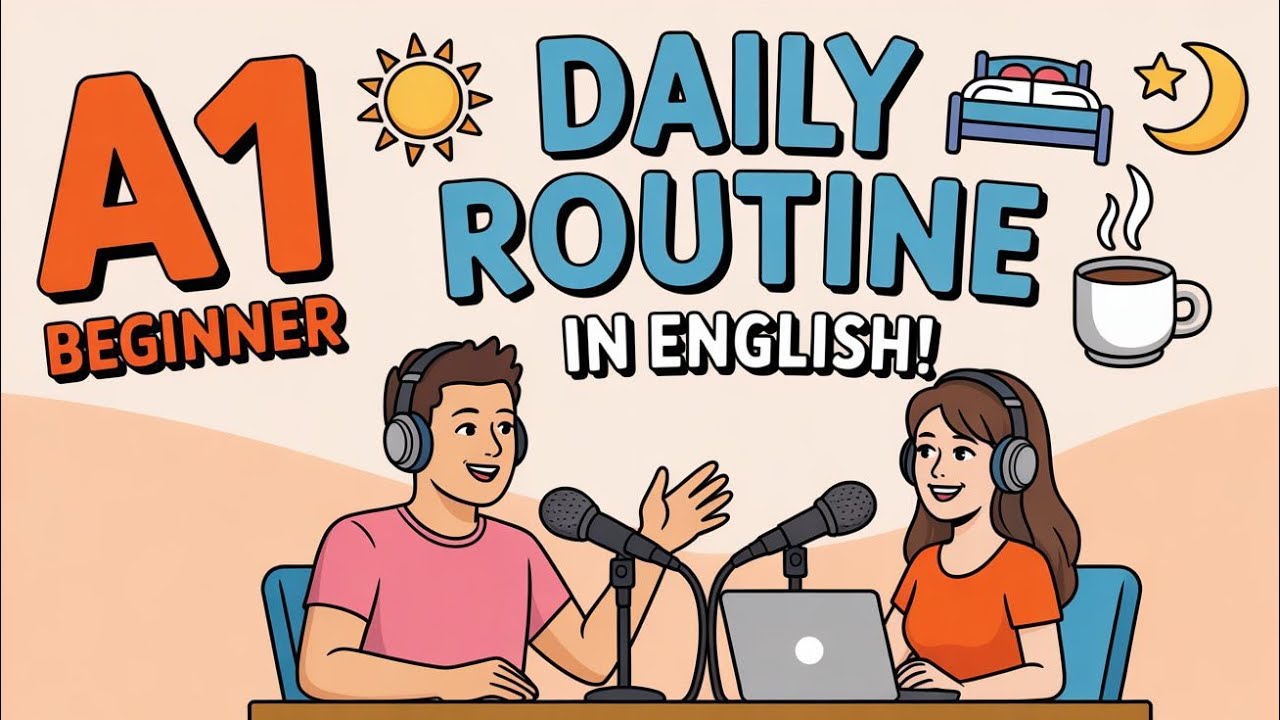 Listening English Practice | Daily Routine for A1 Level - YouTube