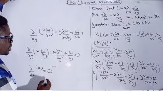 PDE Lesson # 7 Linear Operators with variable  coefficient