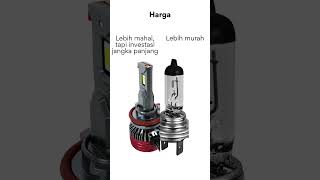 Bohlam LED vs Bohlam Halogen!💡 #modification #lampuledmobil #ledlights #lampumobilterang #realight