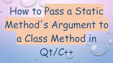 How to Pass a Static Method