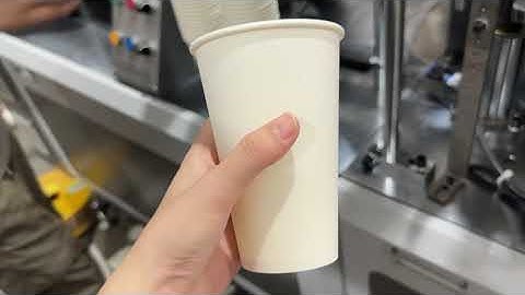 OCM12 ultrasonic paper cup machine test 12OZ speed 80-100 pcs/min