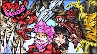 THE ULTIMATE MONSTER BATTLE - Pro and Noob VS Monster Hunter Rise! #proandnoob #rise