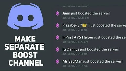 Separate Boost Channel Discord | Booster Server Logs | ReCamp Gaming