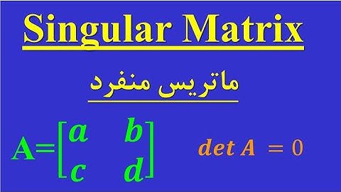 What is a Singular Matrix? | Explanation with Example