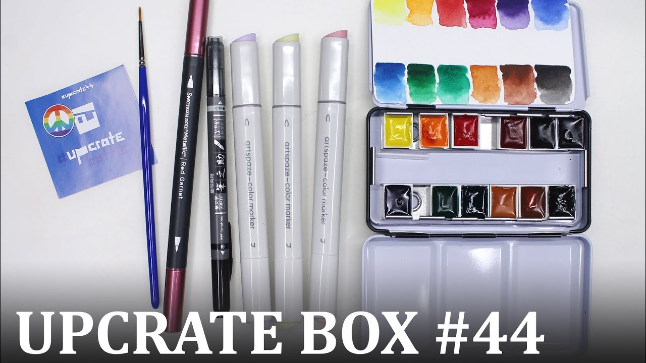 UPCRATE 44 Mystery ART SUPPLIES subscription box Unboxing and challenge