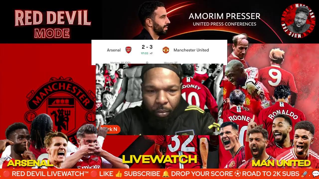 MAN UNITED LIVE at THE EMIRATES 🔴 Arsenal vs United | Red Devil LiveWatch™