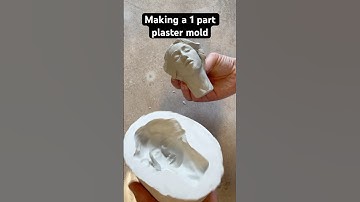 Making a 1 part plaster mold of a clay face. #moldmaking #plaster #ceramics #clay #sculpture #art