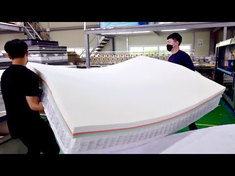 Korean Bed Factory That Make Foam Mattress Like Soft Cake 