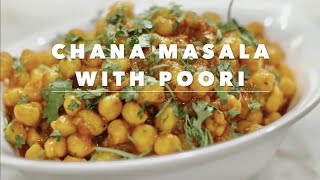 chana masala gravy | poori with chana masala | fluffy poori | chole curry