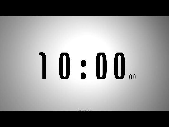 10 minutes COUNTDOWN TIMER with voice announcement every minute class=