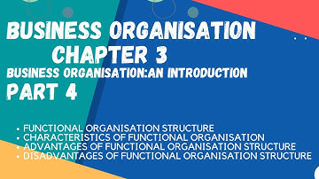 B. Com 1st year Business Organisation chapter 3 part 4 functional organisation structure #TFH