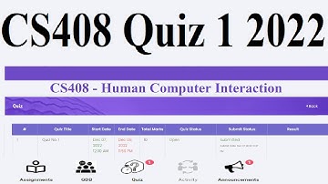 CS408 Quiz 1|  CS408 Quiz 1 2022 | CS408 Human Computer Interaction Quiz 1 Solved |