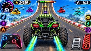 🔥NEW MONSTER TRUCK MEGA RAMP MADNESS EXTREME STUNTS & INSANE CRASHES 🔥MEGA RAMP RACING PART #2 screenshot 4