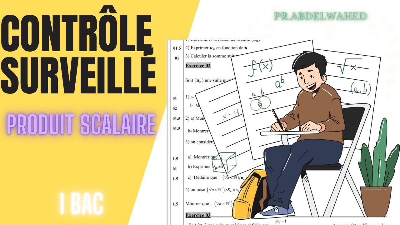 Devoir surveille 3 semestre 1 : Produit scalaire 1 Année bac Sc.Exp et Sc.Math فرض محروس