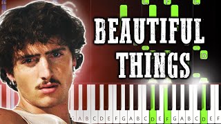 Benson Boone - Beautiful Things - Piano Tutorial (MEDIUM)