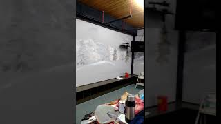 Information 49 Degrees North Foggy Wall Winter Landscape Mural News