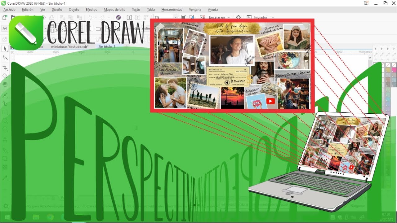 💡 Como dar PERSPECTIVA a una imagen en Corel Draw