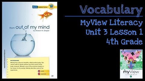 from Out of My Mind - Vocabulary - SAVVAS MyView Literacy - Unit 3 Lesson 1 - 4th Grade