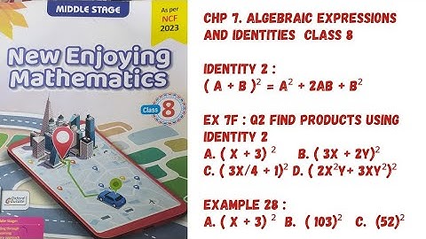 Chp 7 Algebraic Exp & Identities. Ex 7F (Q2. Find product by Identities). Class 8. Oxford Maths