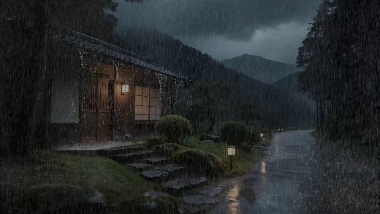 Ease the Heart 🌧️ Rainfall Surrounding Old Wooden House for Deep Sleep and Focus 💫