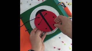 Ladybug Lacer Preschool Quiet Book Page by TinyFeats