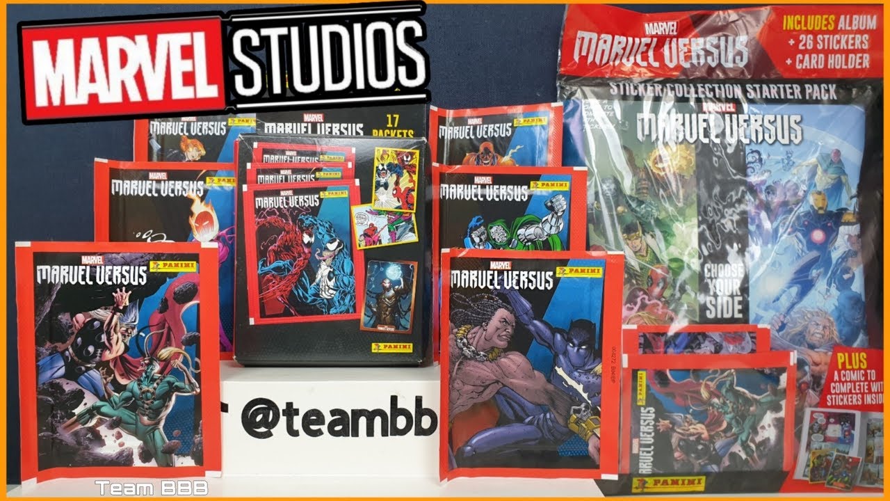 MARVEL VERSUS STICKERS! Sticker Collection Starter Pack 17 Packets Unboxing