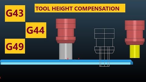 Tool height compensation by using G43 G44 G49 I Tool length compensation in English by Akash chakre
