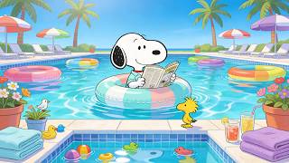 Snoopy’s Poolside Reading Day 🏊📖 Soft Lofi for Relax, Study & Focus