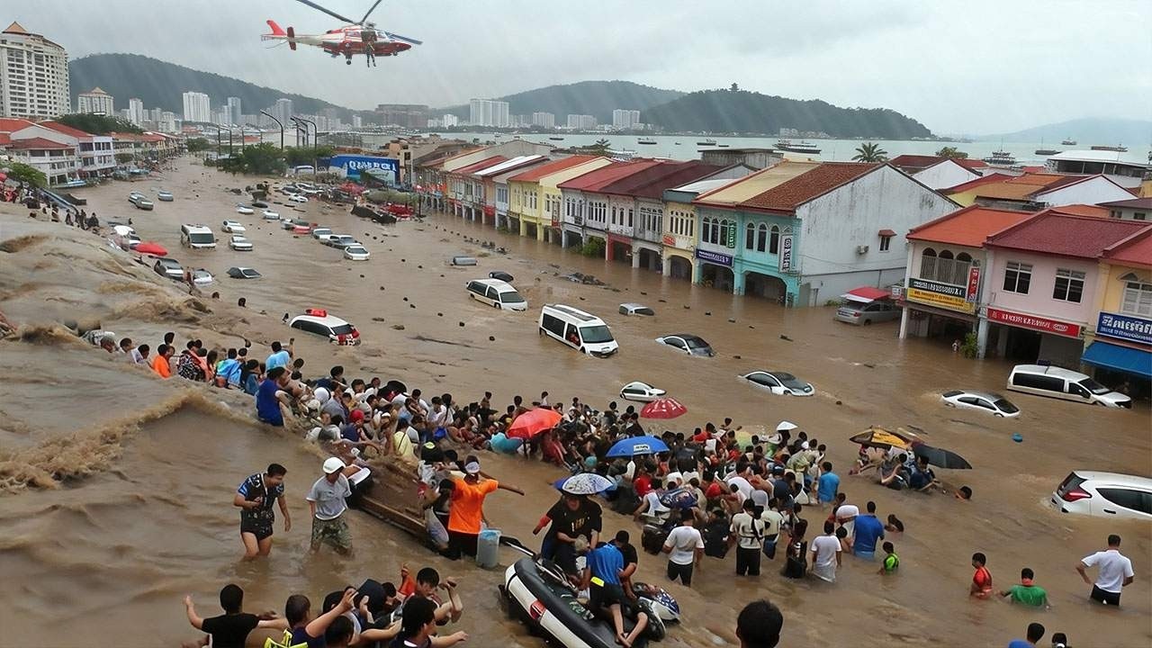 TRAGEDY in Malaysia ❗ Flash Floods Drown Cities, Submerge Roads & Sink Cars!