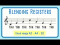 Mixed Voice Vocal Exercise Arpeggio - Blending Registers - MALE