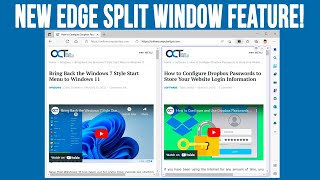 how to enable and use the microsoft edge split screen feature
