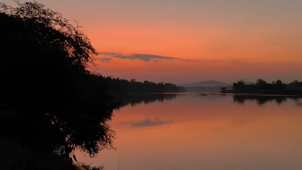Amazing Riverside Sunset view (Indian Village Life)