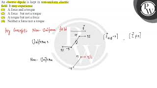 An electric dipole is kept in non-uniform electric field. It may experience.