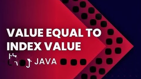 Value Equal to Index Value|Practice Problems#geeksforgeeks #java #coding #python #javascript #html