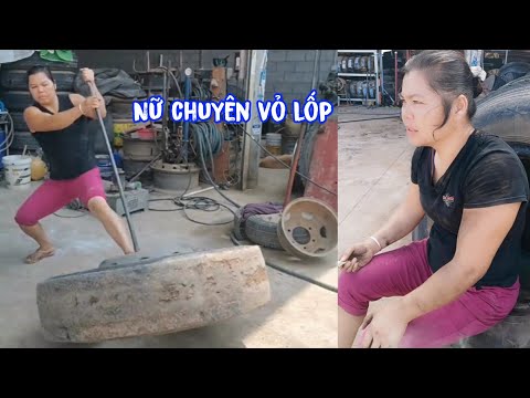 Video Chongzuo nữ thợ sửa chữa xe tải chuyên vỏ lốp - youtube