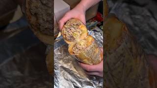 The CHOPPED CHEESE TOASTED GARLIC BREAD HERO from Panini Shoppe in Brooklyn, NYC ?? DEVOURPOWER
