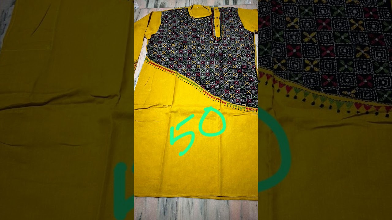 Kantha stitch pure cotton punjabi... Booking contact 8350076695