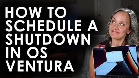 HOW TO SCHEDULE SHUTDOWN IN MAC VENTURA - How To Use Mac Terminal - Filmmaking 101