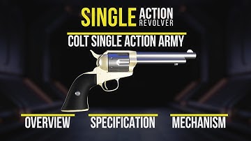 Colt Single Action Army Revolver Handgun 3D animation