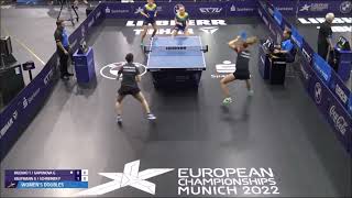 Annett Kaufmann and power of forehand topspin against a defensive player
