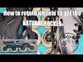 How to rotate inline skate wheels to get natural rocker?