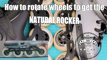 How to rotate inline skate wheels to get natural rocker?