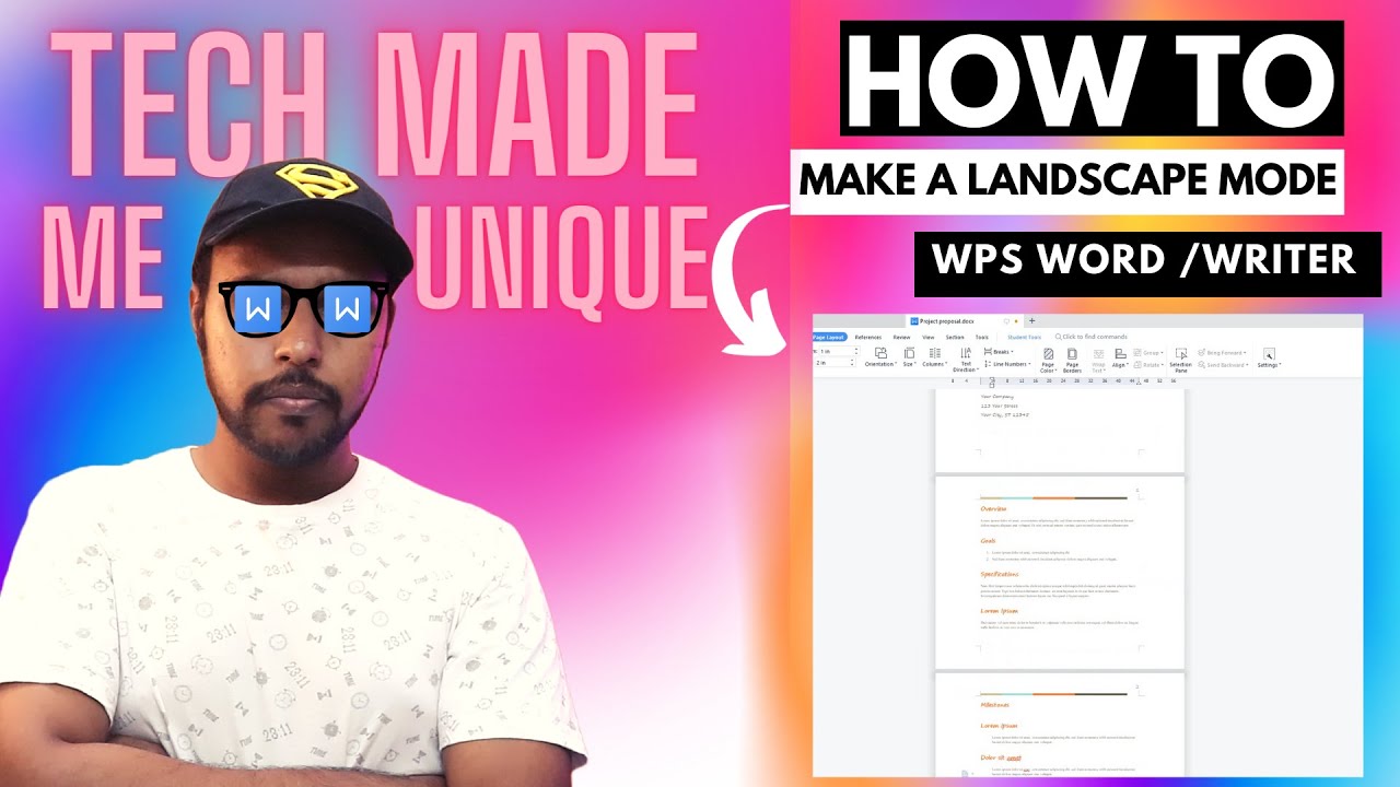 How To Make A Landscape Mode In Wps Office Writer How To Change Page 