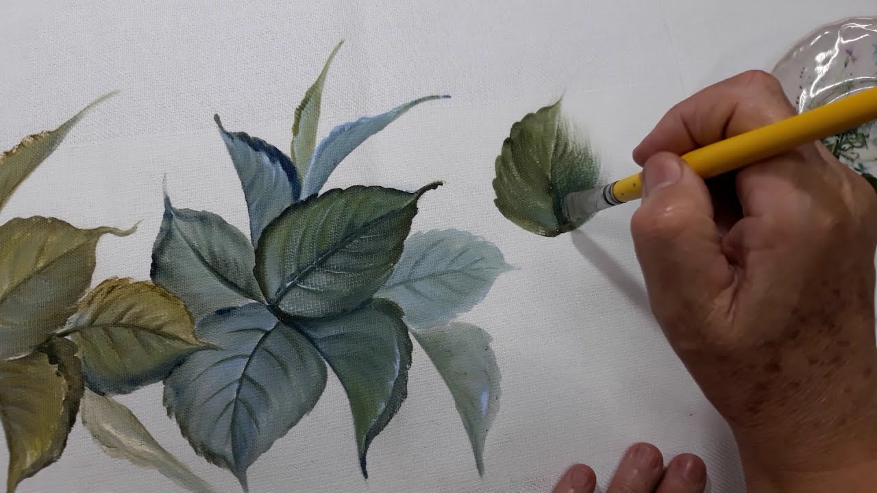 Como pintar folhas para iniciantes-Bia Moreira