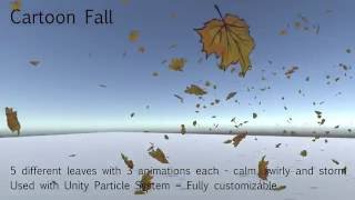 Flying Leaves Unity Asset - Cartoon, Realistic and Horror.