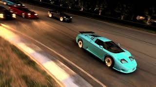 Midnight Mayhem: Bugatti EB110 Dominates Grand Oak Raceway!