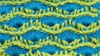картинка: Узор вязания Волны Tunisian crochet pattern  65