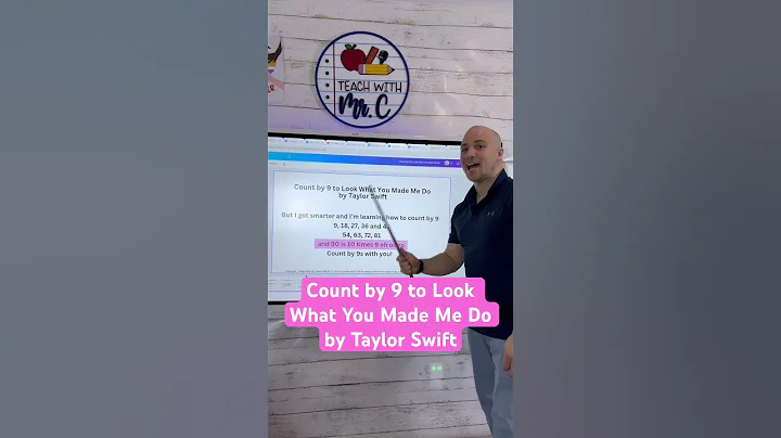 Look What You Made Me Do to Count by 9 by Taylor Swift #swiftie #taylorswift #math #teacher #taylor