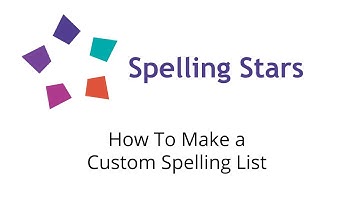 How To Add Custom Spelling Lists to Spelling Stars